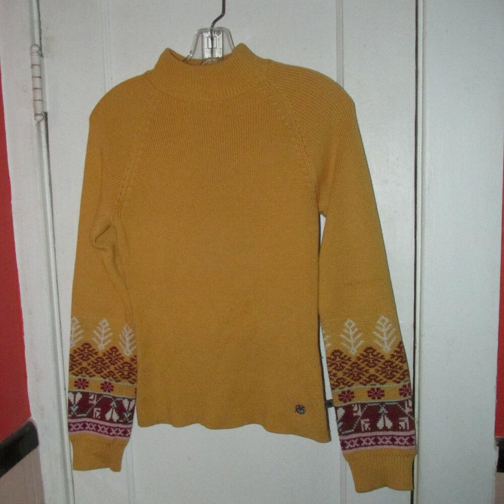 The North Face A5 Series Ski Sweater size SP Yellow Gold Fair Isle